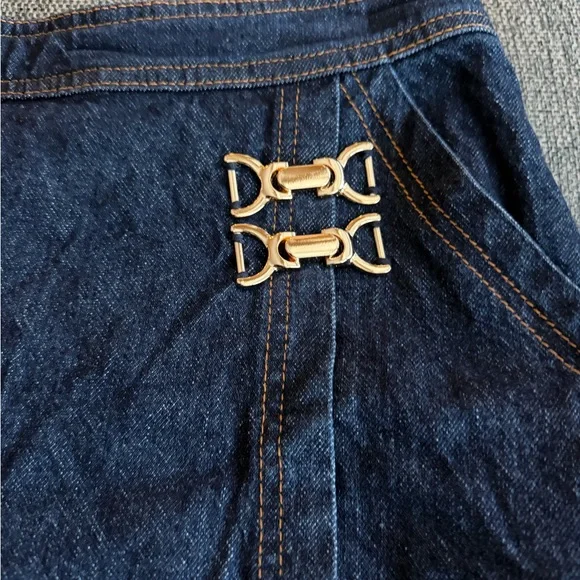 Avec Les Filles Indigo Denim Skirt - Picture 2 of 8